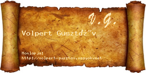 Volpert Gusztáv névjegykártya
